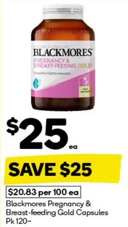 BIG W Blackmores pregnancy & breast-feeding gold capsules offer