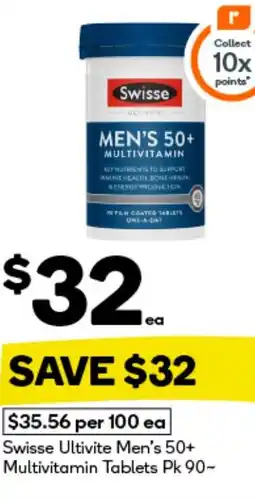 BIG W Swisse ultivite women's multivitamin tablets offer
