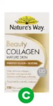 BIG W Nature's Way Beauty Collagen Mature Skin Tablets offer