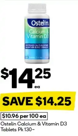 BIG W Ostelin calcium & vitamin d3 tablets offer