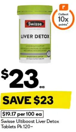 BIG W Swisse ultiboost liver detox tablets offer