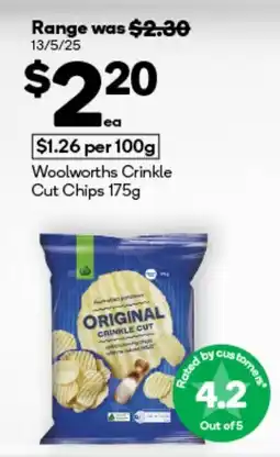Woolworths crinkle cut chips