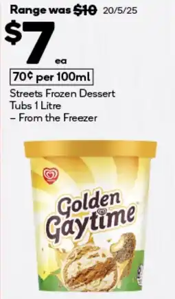 BIG W Streets frozen dessert tubs offer