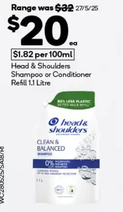 BIG W Head & shoulders shampoo or conditioner offer