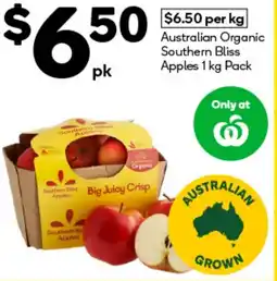 BIG W Australian organic southern bliss apples offer