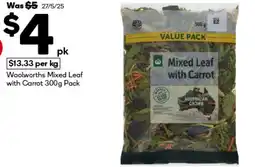 BIG W Woolworths mixed leaf with carrot offer