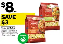 BIG W Leggo's fresh filled pasta varieties offer