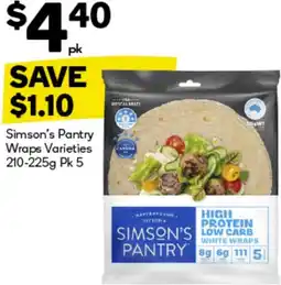 Simson's Pantry Wraps Varieties