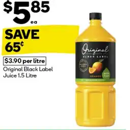 BIG W Original black label juice offer