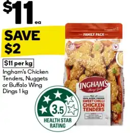 BIG W Ingham's chicken tenders, nuggets or buffalo wing dings offer