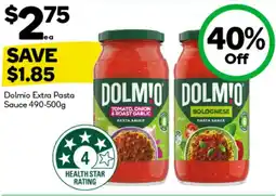BIG W Dolmio extra pasta sauce offer