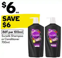 BIG W Sunsilk shampoo or conditioner offer