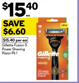 BIG W Gillette fusion 5 power shaving razor offer