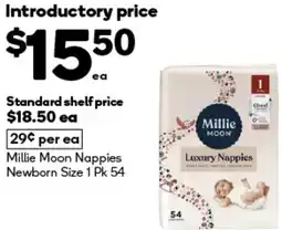 BIG W Millie moon nappies newborn size 1 offer