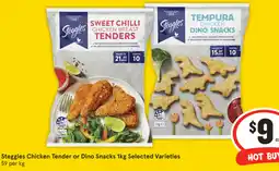 IGA Steggles Chicken Tender or Dino Snacks offer