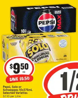 IGA Pepsi, Solo or Schweppes offer