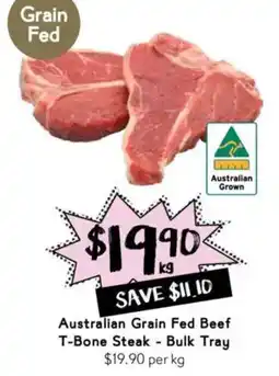 Drakes Australian Grain Fed Beef T-Bone Steak - Bulk Tray offer
