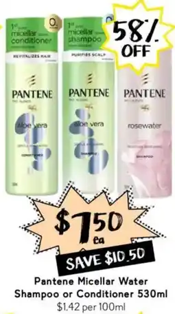 Drakes Pantene Micellar Water Shampoo or Conditioner offer