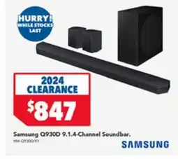 Harvey Norman Samsung Q930D 9.1.4-Channel Soundbar offer