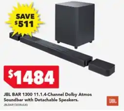 Harvey Norman JBL BAR 1300 11.1.4-Channel Dolby Atmos Soundbar with Detachable Speakers offer