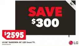 Harvey Norman LG 86" NANO80A 4K" LED Smart TV offer