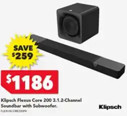 Harvey Norman Klipsch Flexus Core 200 3.1.2-Channel LG Soundbar with Subwoofer. offer