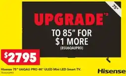 Harvey Norman Hisense 75" U6QAU PRO 4K* ULED Mini LED Smart TV offer