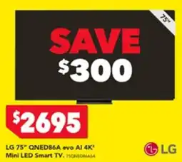 Harvey Norman LG 75" QNED86A evo Al 4K* Mini LED Smart TV offer