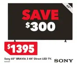 Harvey Norman Sony 65" BRAVIA 3 4K* Direct LED TV. offer