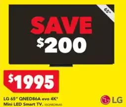 Harvey Norman LG 65" QNED86A evo 4K' Mini LED Smart TV offer