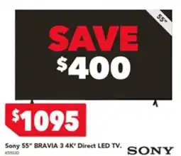 Harvey Norman Sony 55" BRAVIA 3 4K* Direct LED TV. offer