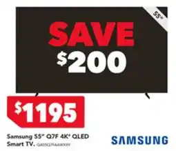 Harvey Norman Samsung 55" Q7F 4K* QLED Smart TV. offer