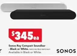 Harvey Norman Sonos Ray Compact Soundbar -Black or White. offer