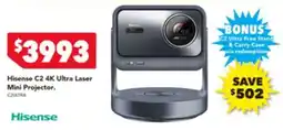 Harvey Norman Hisense C2 4K Ultra Laser Mini Projector offer