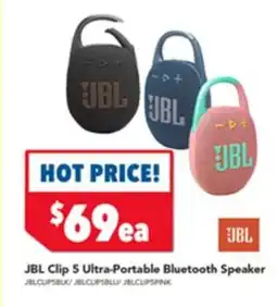 Harvey Norman JBL Clip 5 Ultra-Portable Bluetooth Speaker offer
