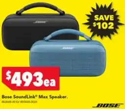 Harvey Norman Bose SoundLink Max Speaker. offer