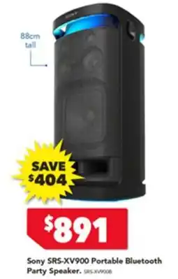 Harvey Norman Sony SRS-XV900 Portable Bluetooth Party Speaker offer