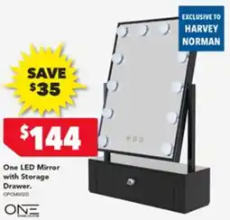 One LED Mirror with Storage Drawer