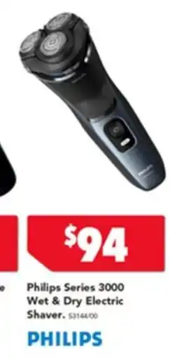 Harvey Norman Philips Series 3000 Wet & Dry Electric Shaver offer