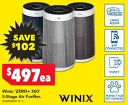 Harvey Norman Winix 'ZERO+ 360' 5-Stage Air Purifier. offer