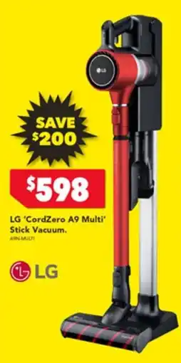 Harvey Norman LG 'CordZero A9 Multi' Stick Vacuum. offer
