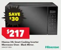 Harvey Norman Hisense 34L Smart Cooking Inverter Microwave Oven - Black Mirror. offer