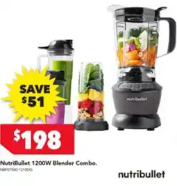 Harvey Norman NutriBullet 1200W Blender Combo. offer