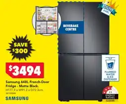 Harvey Norman Samsung 648L French-Door Fridge - Matte Black offer