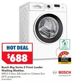 Harvey Norman Bosch 8kg Series 2 Front Loader Washing Machine. offer
