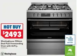 Harvey Norman Westinghouse 900mm Dual-Fuel Freestanding Oven with AirFry. offer