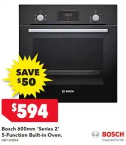 Harvey Norman Bosch 600mm 'Series 2' 5-Function Built-in Oven. offer
