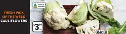 Foodworks Fresh pick of the week cauliflowers offer