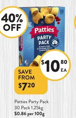 Foodworks Patties Party Pack offer