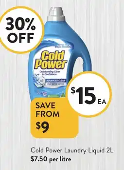 Foodworks Cold Power Laundry Liquid offer